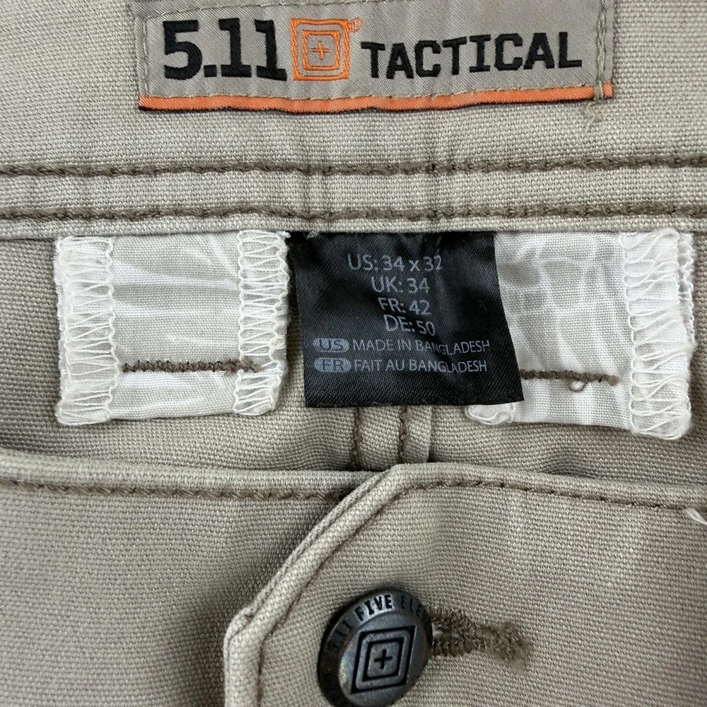 5.11 Tactical Pants Mens 34x32 Beige Regular Fit Stretch Chino Casual Workwear